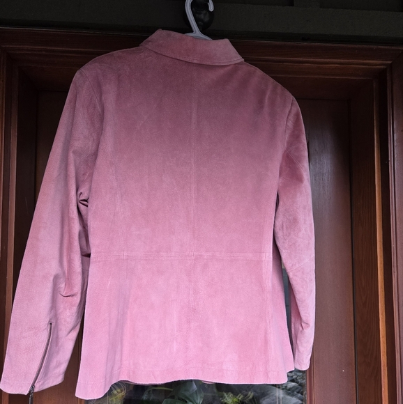 Vintage Pink Suede Studded Jacket - 100% Leather Size 1X - Picture 2 of 4